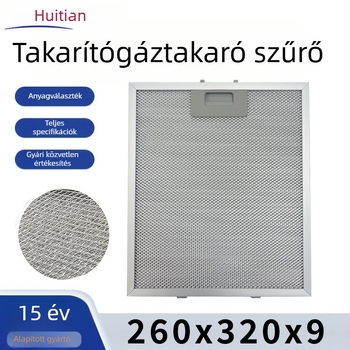 HT01 Európai stílusú páraelszívó szűrő alumínium olajleválasztó hálóval, 170 g
