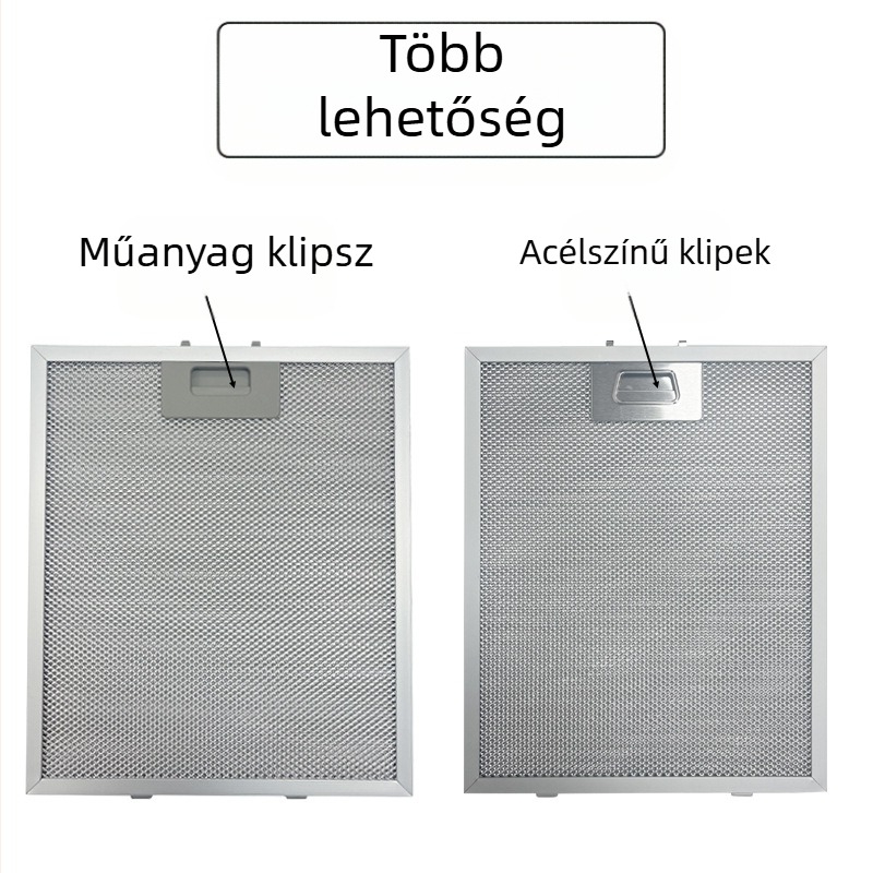 HT01 Európai stílusú páraelszívó szűrő alumínium olajleválasztó hálóval, 170 g