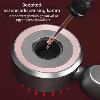 Fejbőrrmasszírozó fésű, USB-s tápellátás, 3 sebességű vibrációs masszázs, modell KX-330