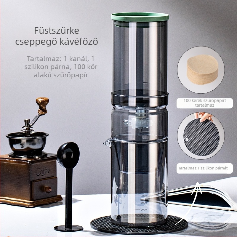 Boroszilikát üvegből készült ice-drip kávéskanna és hideg főzetű tea (2024 bevezetés, testreszabás elérhető, licenszelhető magán címke)