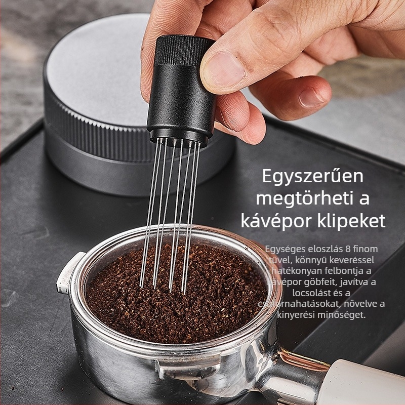 Kézben tartott rozsdamentes acél kávépor injekció tű mágneses vonzással – modern és egyszerű stílus, bár, étterem, kávézó és otthoni használatra