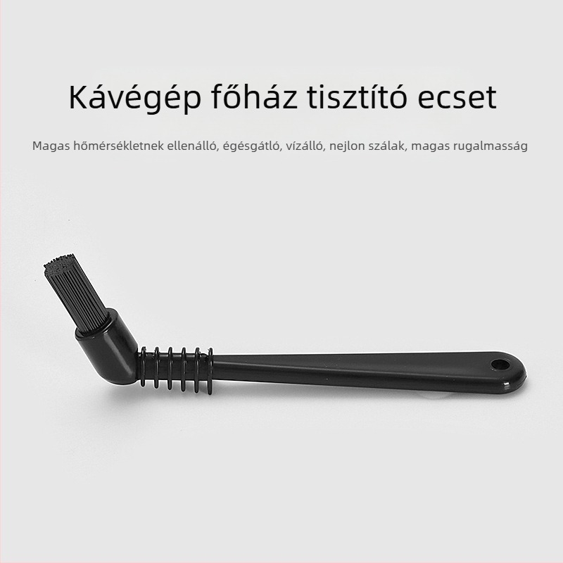 Espresso gép főzőfej tisztító kefe – PP+nylon sörtéjű, 14,5 g, lézergravírozott logó, irodai és kávézói használatra