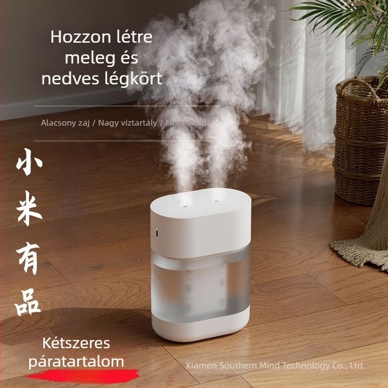 X1 légnedvesítő nagy kapacitású, 10–20 m²-re, USB tápegység, 2 párásító kimenet, zaj ≤36 dB
