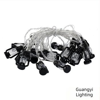 Kültéri LED-sor – retró lámpa-stílus, Nichia LED-ek, 20 LED, 4,5V, állítható fényerő, elemes, modell GY-MA007