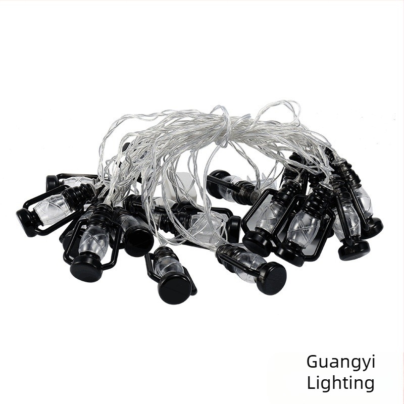 Kültéri LED-sor – retró lámpa-stílus, Nichia LED-ek, 20 LED, 4,5V, állítható fényerő, elemes, modell GY-MA007