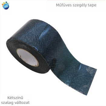 Műfüves varratszalag, kétoldalas, nem szövött alapú hátoldallal, gumi-alapú ragasztó, 0,6 mm vastagság, papírmag