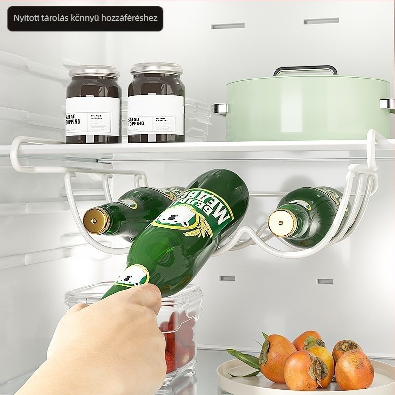 Vasból készült konyhai tárolóállvány — modern, minimalist design, testreszabható, hűtőszekrény szervező