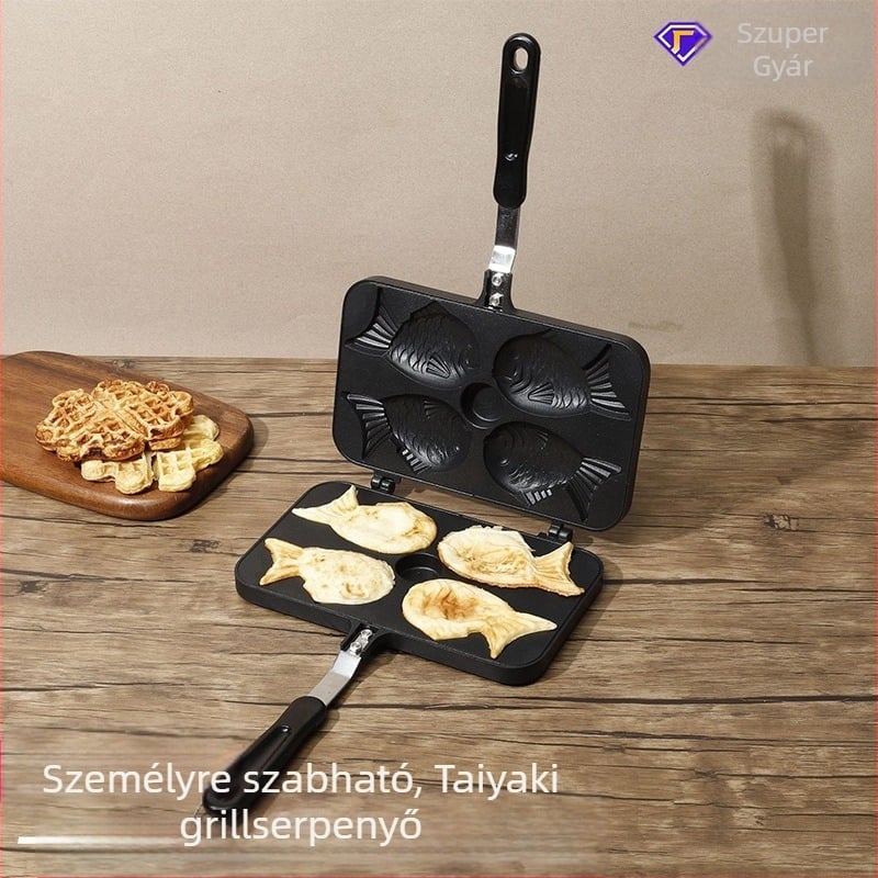 Tapadásmentes alumínium sütőforma gofrikhoz és tojásos süteményekhez, szabálytalan alakú, otthoni használatra.