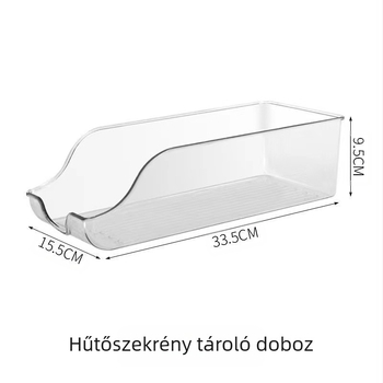 Hűtőszekrény tároló doboz, átlátszó PET, 60 db, OPP zacskócsomagolás, hordozható konyhai tárolás