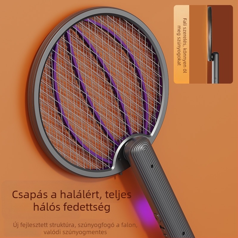Elektromos szúnyog-ütő - összecsukható 4 az 1-ben, újratölthető, LED világítás, beépített akkumulátor 501–800mAh