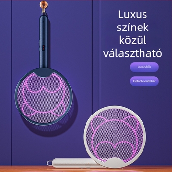 Összecsukható elektromos szúnyogcsapó, beépített 501–800 mAh akkumulátorral, 180°-os forgás, 21–30 m² lefedettség, NiZnFe háló