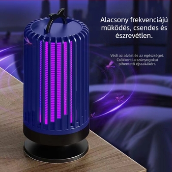 Belső használatra szánt szúnyogriasztó lámpa, csendes elektrosokkos ölő UV-fénnyel, PP burkolat, 10㎡-ig terjedő helyiségekhez