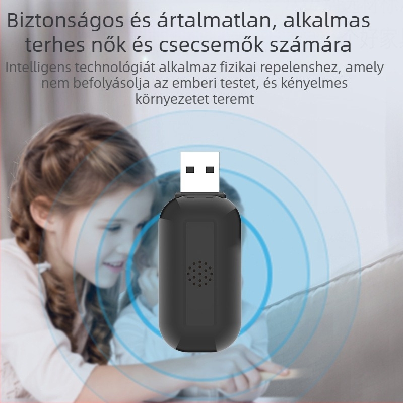 C20 Többcélú rovarriasztó — csendes akusztikus hullámmal rovarriasztó a szúnyogok és csótányok ellen, USB tápegység, 5W/5V