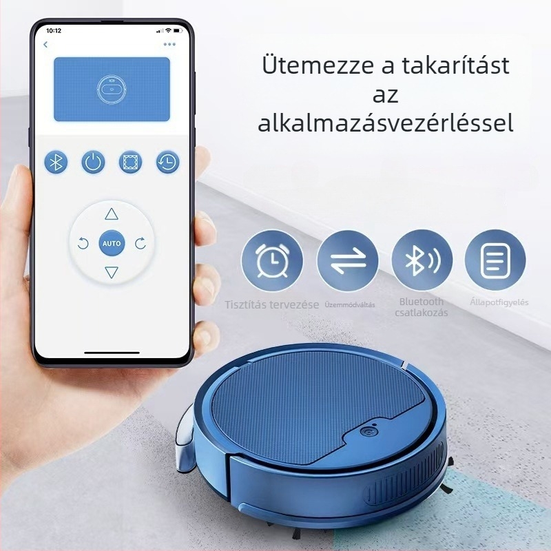 Mindenre jó tisztító robot: porszívózás, seprés és mopolás; modell 888, véletlenszerű navigáció, 3.7V USB 9W, szívás <1000 Pa, fedett terület 70–90 m², üzemidő 0–60 perc
