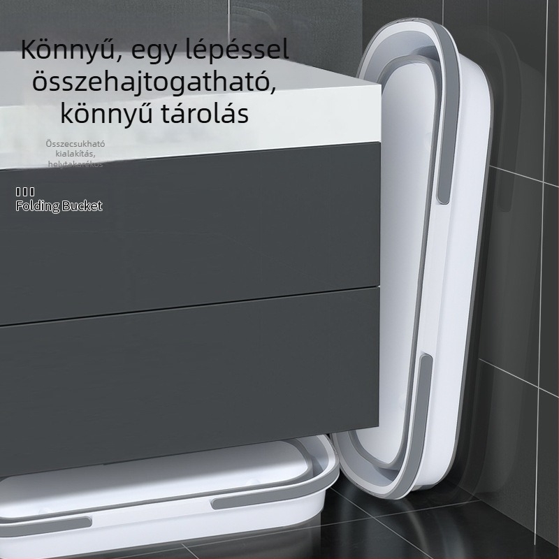 Összecsukható mopvödör otthoni használatra, rozsdamentes acél mopnyél, vízfelvevő és mosható