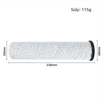 Roborock A10 padlótisztító robothoz készült fő kefefej és szűrőelem – plüss dupla hengergörgős fej, kompatibilis Ultra/E/Plus, modell A10, 101–150 m²-re, otthoni használatra.
