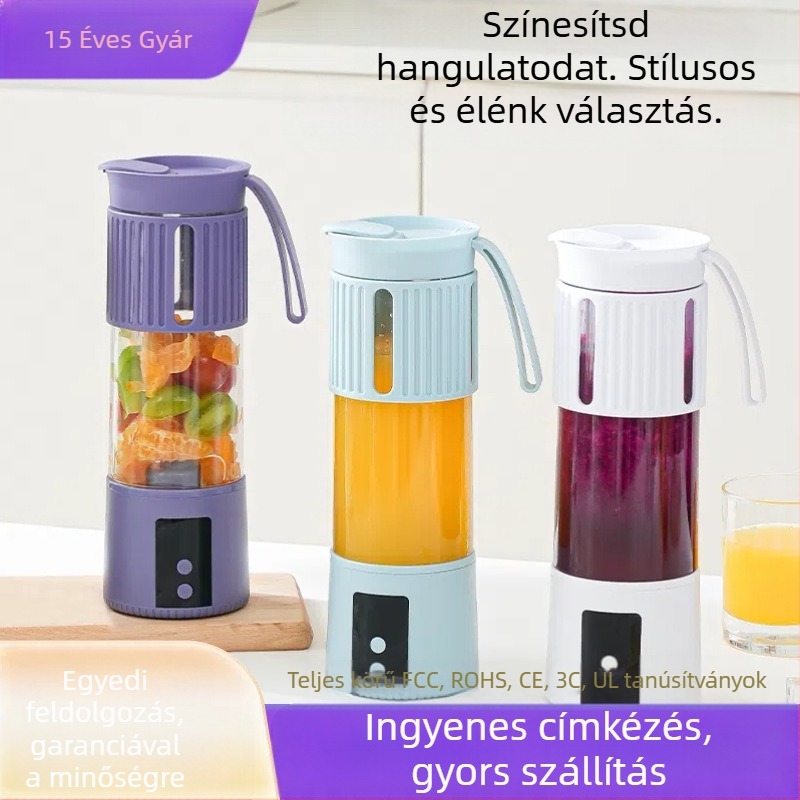 Elektromos gyümölcslé pohár, 20001–22000 rpm, öt vagy több pengével, kapacitás 1001–1500 ml, beépített akkumulátor, 10W teljesítmény