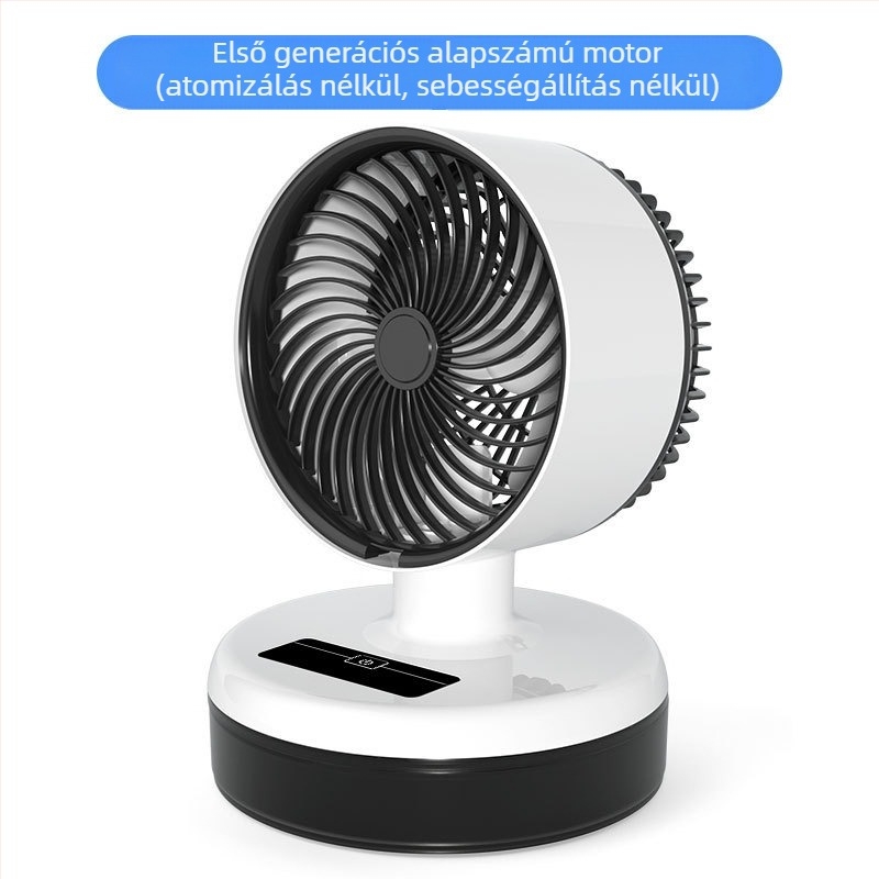 USB asztali hajlított levegőáramlás ventilátor, csendes turbina kialakítás, 3 sebesség, 21×21×32 cm