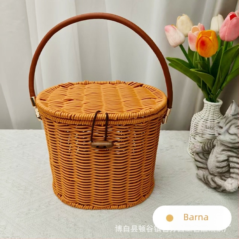 Fém ajándékdoboz imitált rattan mintával, Új kínai stílus, testreszabható