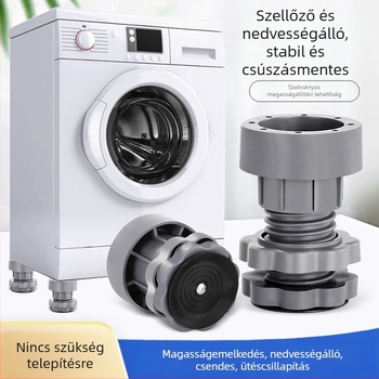 Mosógép láb párna, csúszásmentes, műanyag, egyrétegű, új anyag, otthoni és szállodai használatra