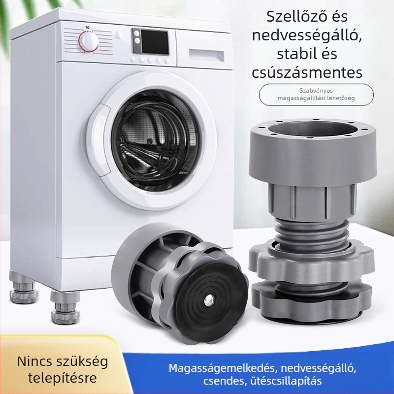 Mosógép láb párna, csúszásmentes, műanyag, egyrétegű, új anyag, otthoni és szállodai használatra