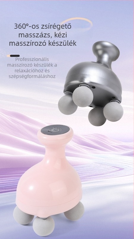 Kézi Fascia Gun masszírozó nyakhoz, vállakhoz és a testhez, 4 fejű elektromos perkuszív masszírozó LCD-vel, 5+ sebességfokozat, beépített 500–800 mAh akkumulátor, zaj 46–70 dB