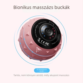 Vibrációs masszázsgömb az egész testhez - elektromos fascia gömb izomlazításra, fitneszhez és jógaüdhöz | Anyag: ABS + szilikagél, USB töltés, kb. 3 óra üzemidő, CE/ROHS/FCC tanúsítvány