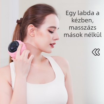 Vibrációs masszázsgömb az egész testhez - elektromos fascia gömb izomlazításra, fitneszhez és jógaüdhöz | Anyag: ABS + szilikagél, USB töltés, kb. 3 óra üzemidő, CE/ROHS/FCC tanúsítvány