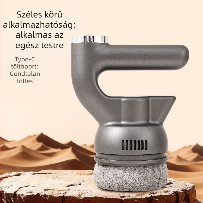 Testmasszírozó kefés motorral, 3 fej, beépített akkumulátor 1200-2000 mAh, üzemidő 6–8 óra, zaj 36 dB alatt