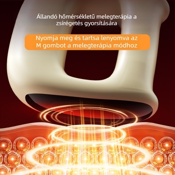 Xo-k8 fascia gyűrűs masszírozó meleg kompresszióval, USB tápegység, 2 masszázs érintkező, pattogtató masszázs, váll- és nyak területére