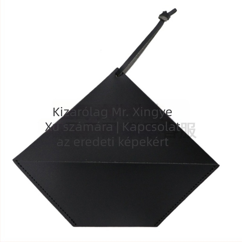 PU bőr – hordozható kávéfilterpapír tartó és tároló tok, ventilátor alakú, könnyű luxus stílus, testreszabható logó