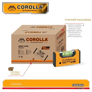 COROLLA Mini Mágneses Vízszintmérő — Magas Pontosság, Több Specifikáció, Otthoni Dekorációhoz