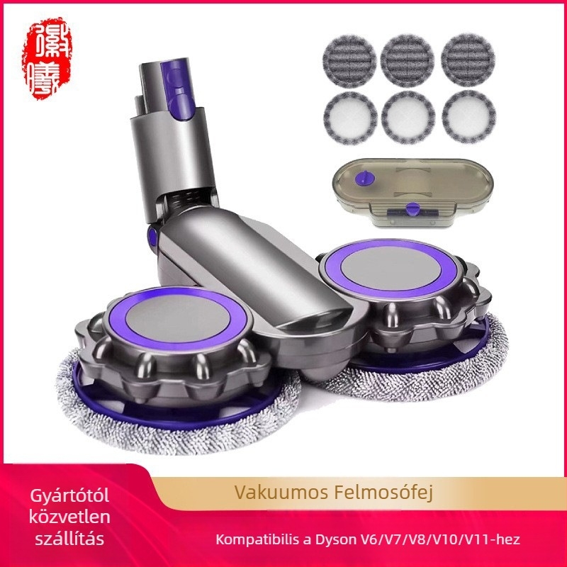 Dyson porszívó kiegészítő: mop fej kompatibil V6–V15 modellekhez, nedves és száraz tisztítás