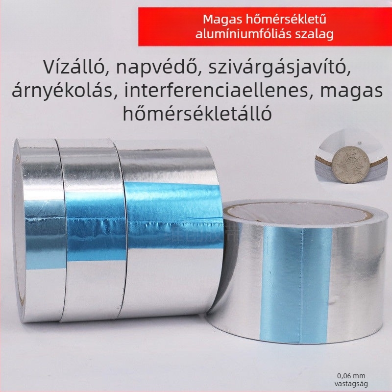 Grillhez alumíniumfólia szalag — vastagított hőszigetelés, vízálló, alumíniumfóliás papír a fazék javításához