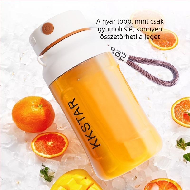Hordozható gyümölcscentrifuga – 5+ pengével, beépített akkumulátor, 150W, sebesség 12001-15000 rpm, tartály PC élelmiszer-minőségű műanyag