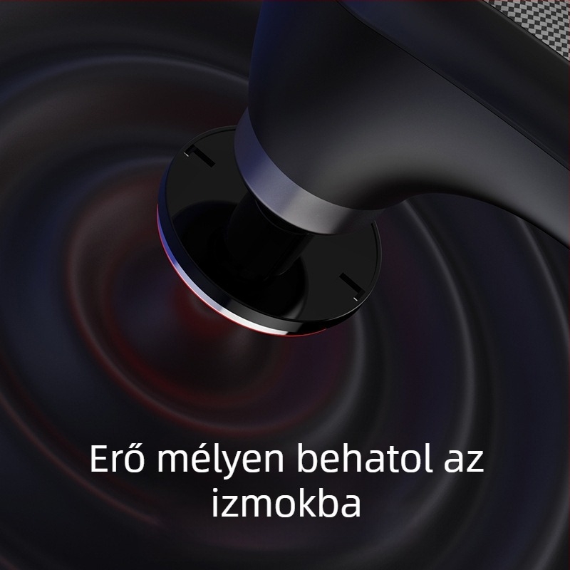 Fascia masszírozó kefés motorral; összehajtható kivitel; meleg/hideg megkönnyebbülés; 6+ fej; beépített 1200–2000 mAh akkumulátor, üzemidő 1–3 óra