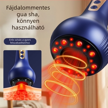 USB-s tápegységű vákuumos kupáló készülék meridián masszázshoz, modell A700, hőmérséklet-szabályozás 30–60°C, kilenc fokozat, ABS anyag