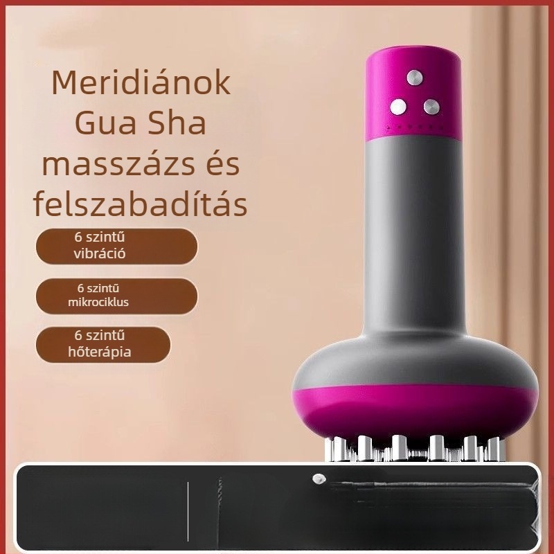 Fu Chun Elektromos köpölyöző készülék 6 bögrével, vibráció, vezeték nélküli töltés, meridián aktiváció, has- és egész test masszázs