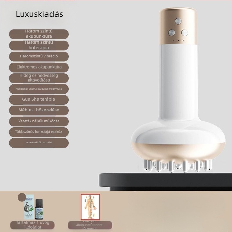 Fu Chun Elektromos köpölyöző készülék 6 bögrével, vibráció, vezeték nélküli töltés, meridián aktiváció, has- és egész test masszázs