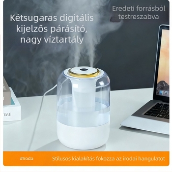 J20 párásító környezeti fény funkcióval, 21–30 m²-es területhez, 2,6–4 L tartály, két gőzkiáramlás, távirányító