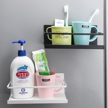 Mágneses hűtőoldali tároló – 1-szintű fűszeres rendező, oldalsó mágneses rögzítés, furatmentes, anyaga: szénacél