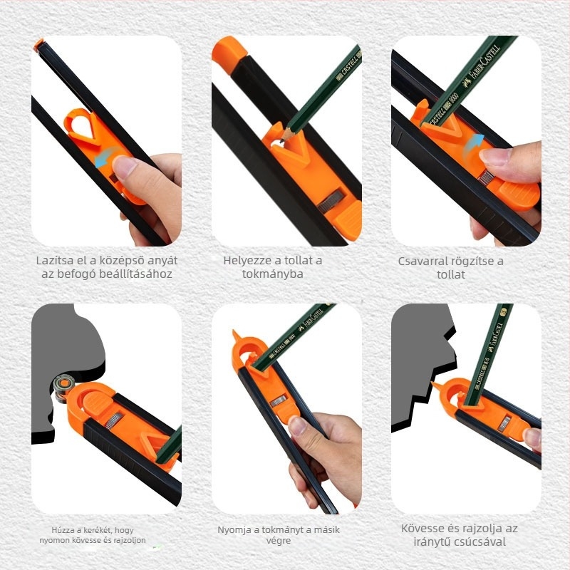 Műanyag Profil Mérő – Zárral – Másoló Formázó Mérőszerszám Faiparhoz, Szabálytalan Sugárakhoz