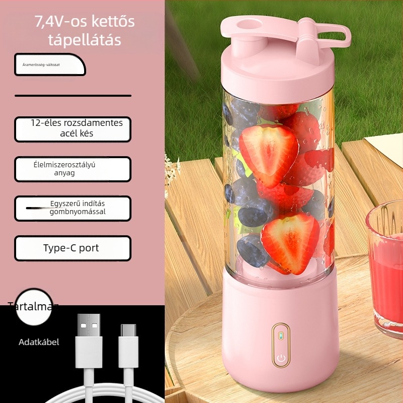 Hordozható, újratölthető gyümölcs- és zöldséglé készítő készülék, több mint 6 pengével, kapacitás <1 L, fél-automata, 36 V-ig, 10 000–19 999 rpm