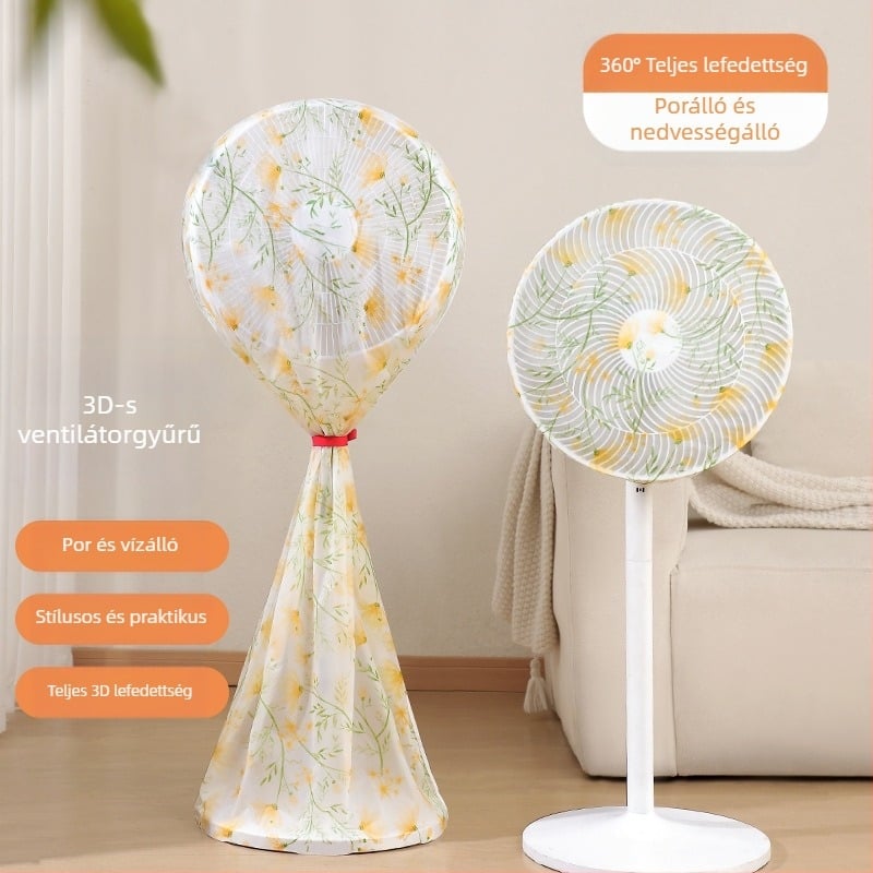 Padlóállású ventilátor porvédő – univerzális, PVC anyag, márka txr, modern minimalista dizájn