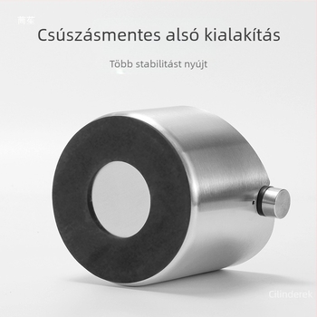 Vastagított rozsdamentes acél kávézacc tartály, csúszásmentes mini kiöntőkosár és teflonos szennyeződésálló bevonattal.