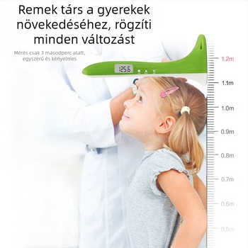 Magasságmérő eszköz – hordozható ultrahangos magasság- és testsúlymérő, 30–200 cm tartomány, Modell SG01, CABRY, elemmel működik