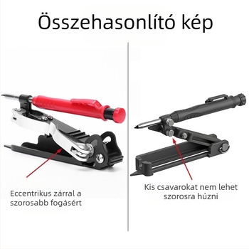 Faipari körző többfunkciós jelölő tollal – mélylyuk mérése, kontúrrajz és profilozás, alumínium ötvözet, készlet 1 db, háztartási használat
