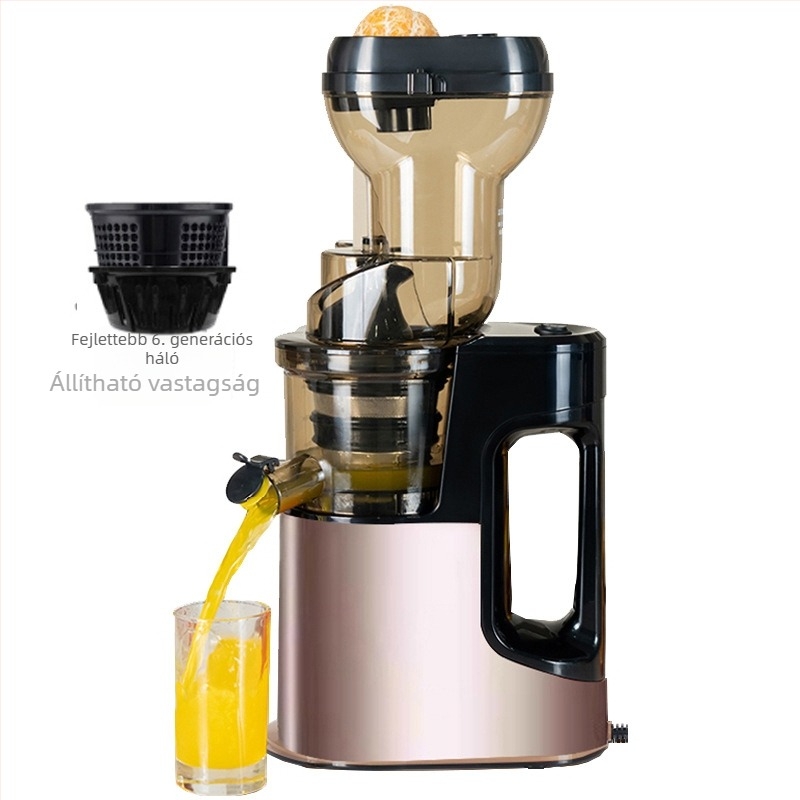 Háztartási és kereskedelmi használatra tervezett gyümölcslé-kivonó pép szeparációval, teljesítmény ≤200 W, 0,5 L kapacitás, ciklusonként legfeljebb 1501 ml, pép tartály 0,5–1 L, maximális fordulatszám 12 000 rpm