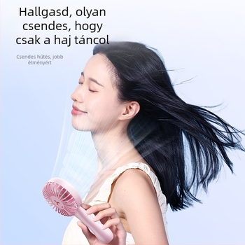 Kézi ventilátor USB-töltéssel, brushless motor, 6 sebességfokozat, beépített 2000-4000 mAh akkumulátor, 5 lapát