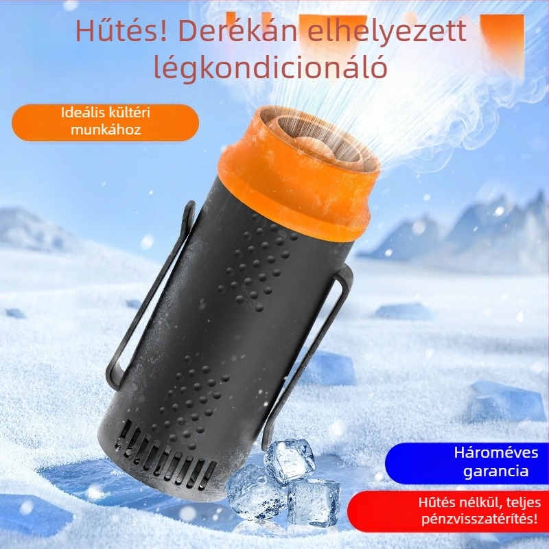 Kézi ventilátor USB-töltéssel, brushless motor, 6 sebességfokozat, beépített 2000-4000 mAh akkumulátor, 5 lapát